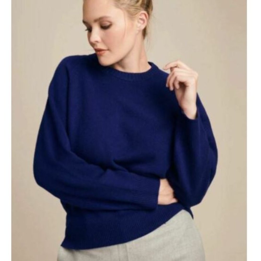 Theory 100% Cashmere Knit Sweatshirt Sweater